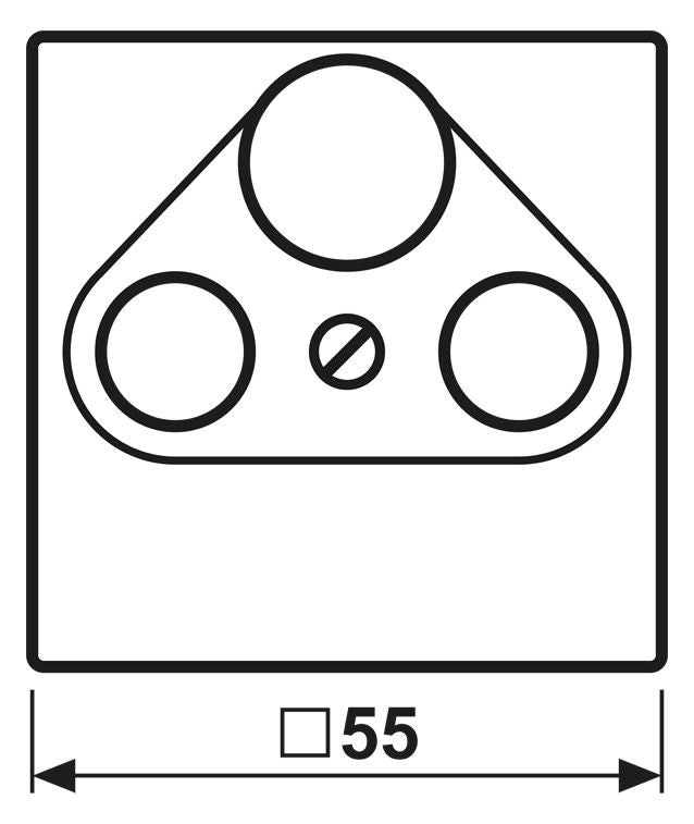 Jung A561PLSATAL Abdeckung 3Loch f.SAT-TV Serie A aluminium