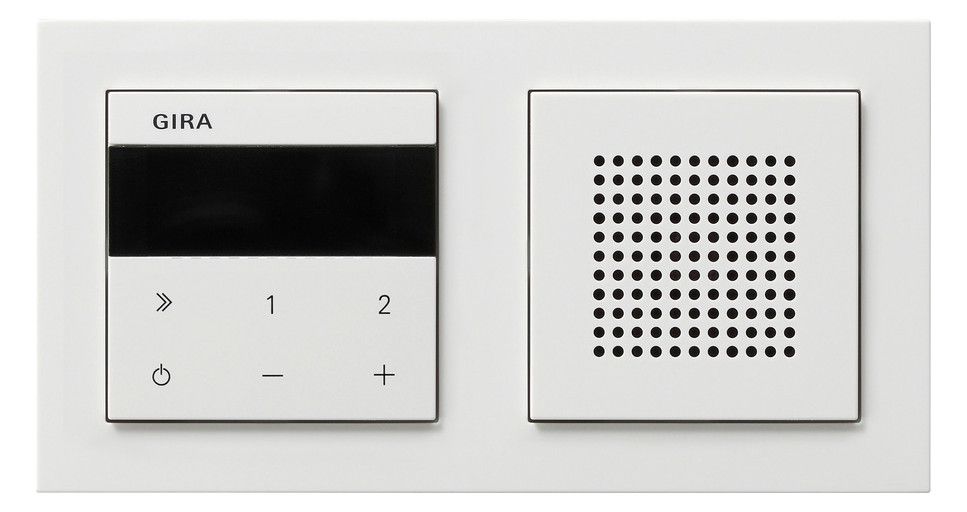 GIRA 232029 UP-Radio IP Lautsprecher+ Rahmen E2 Reinweiß glänzend