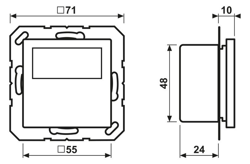 Jung TRDA1790SW Raumtemperaturregler m.Display Standar