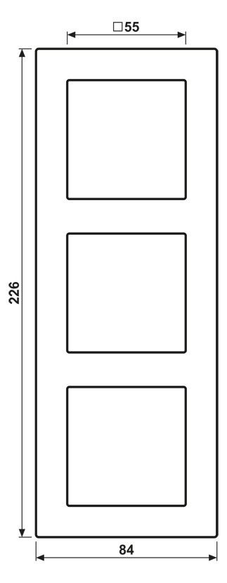 Jung AC583GLSW Glasrahmen 3fach Serie A creation schwarz