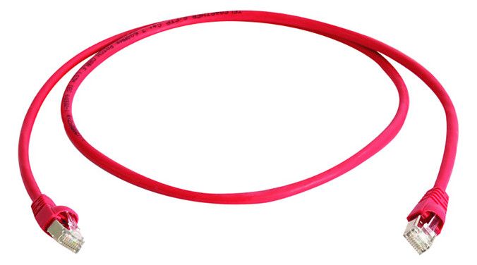 TEGA 100007966 Patchkabel S/FTP Cat.6a rot