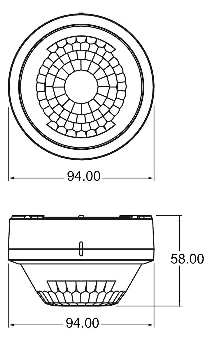 Theben LUXA 103 S360-100-28 AP WH Korr.Präsenzm Decken 28x5m 1Li 1030082