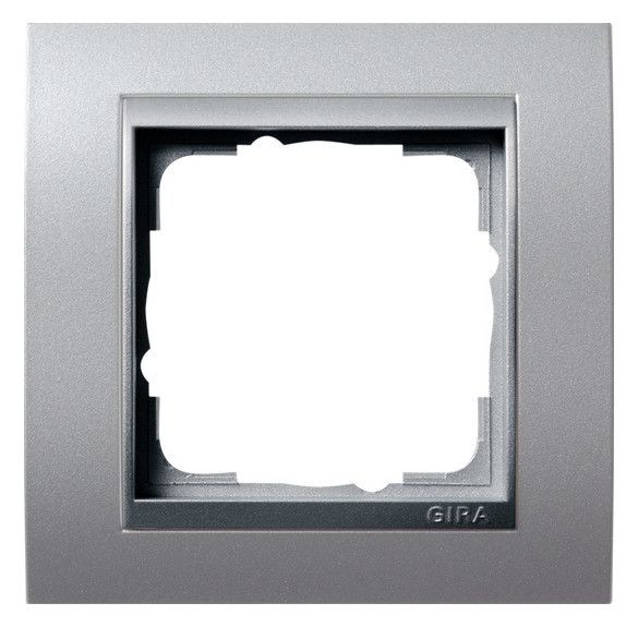 GIRA 021136 Abdeckrahmen 1fach Zwischen rahmen F/Alu Event Farbe Alu