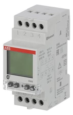 ABB DW2 Wochenzeitschaltuhr 2 Kanäle Bluetooth Programmierung 2CSM222521R1000