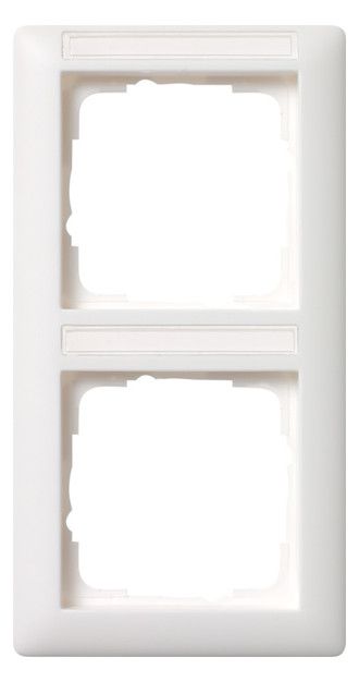 GIRA 110227 Abdeckrahmen 2fach senkrecht BSF Standard 55 Reinweiß seidenmatt