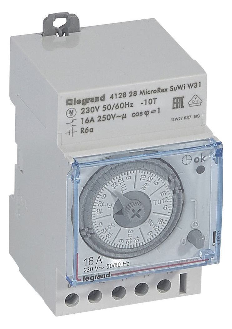 Legrand 412828 MicroRex W31 Su/Wi Plug& Play 230V50Hz Wochenschaltuhr Quarz