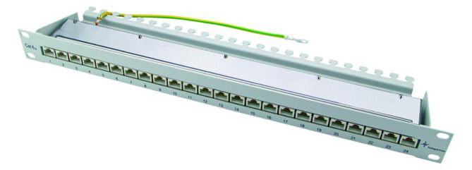 TEGA 100007016 19z Patch Panel geschirmt lichtgrau RAL 7035