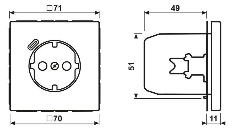 Jung LS1520-18CWW SCHUKOsteckdose m.USB Typ C
