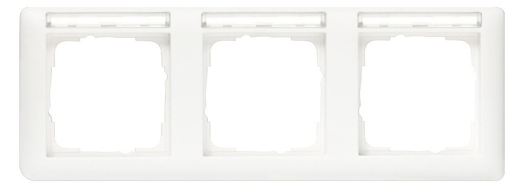GIRA 109303 Abdeckrahmen 3fach waager. BSF Standard 55 Reinweiß glänzend