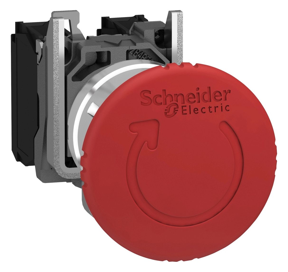 Schneider XB4BS8444 Pilzdrucktaster 2Ö 40mm rot NOT-AUS Drehentr. D22 Metall