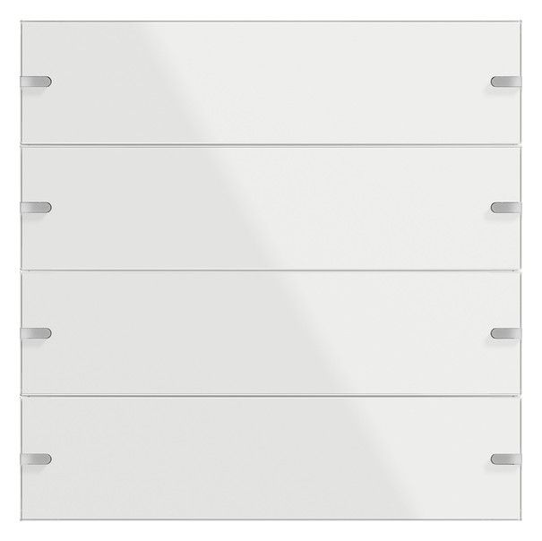 GIRA 502412 Wippenset 4fach Tastsensor4 TS4 Glas Weiß