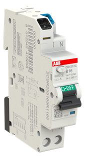 ABB DSX301CA-B16/0,03 FI/LS-Schalter 1 TE 6kA 1P+N Typ A B16 2CSR255165R1165