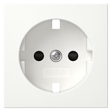 GIRA 492103 Abdeckung SCHUKO-Steckdose m.Shutter System 55 Reinweiß glänzend