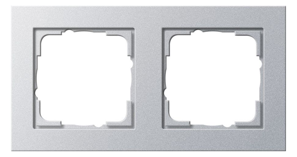 GIRA 021225 Abdeckrahmen 2fach E2 Farbe Alu