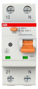 ABB BS/LS S-ARC1 B16 Brandschutzschalter 16A 6kA 1P+N 2TE 2CSA255901R9165