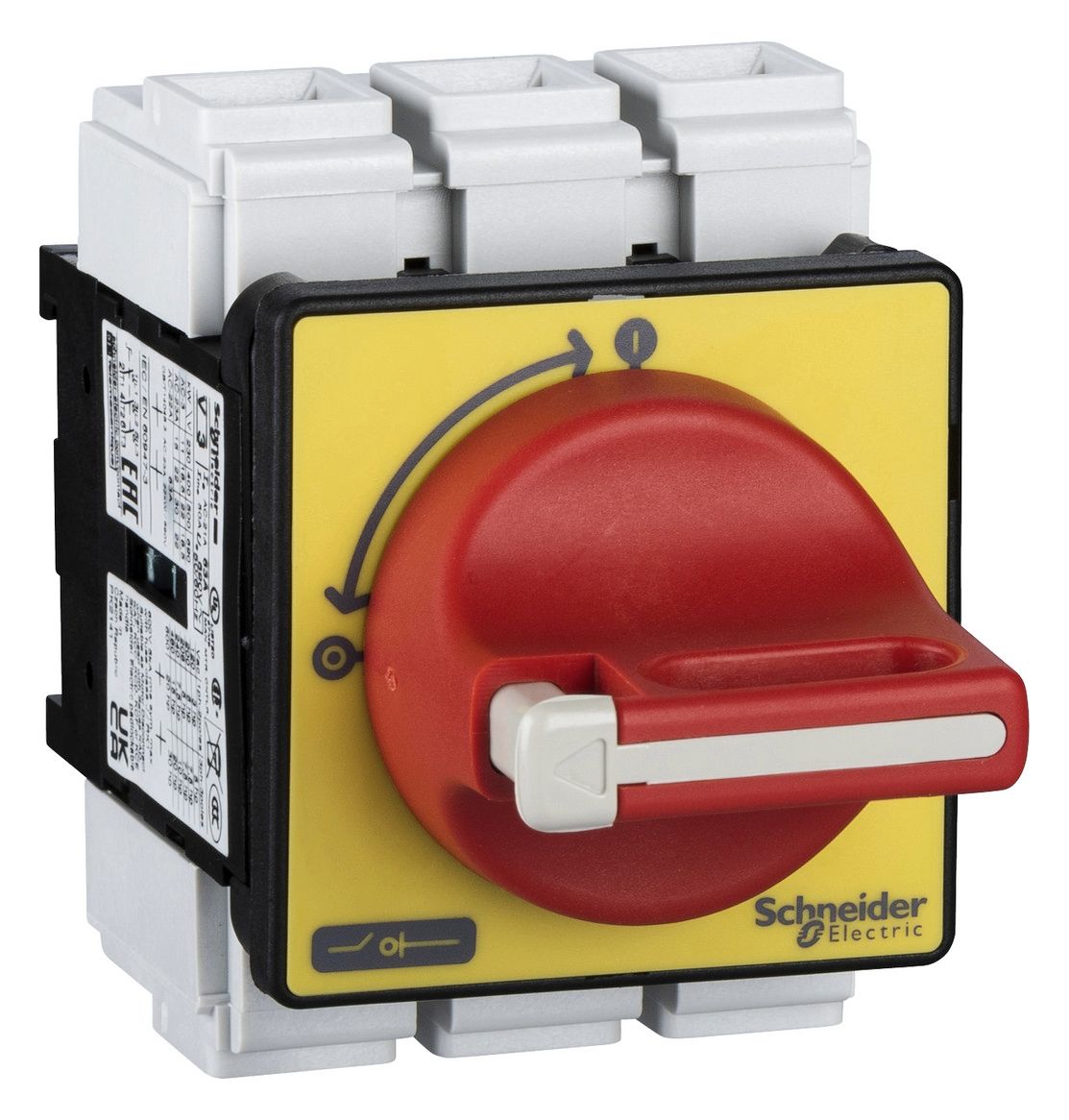 Schneider VCF3 NOT-AUS Hauptschalter 4-Lochbef. 3p 690V 63A Griff rot abschl.