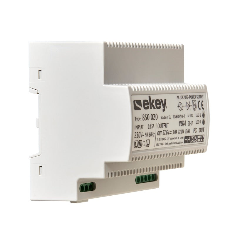 EKEY 101593 ekey USV REG 230 VAC/24 VDC/3 A + AKKU 4 Ah USV Reiheneinbau; 6TE + 9TE + 9TE