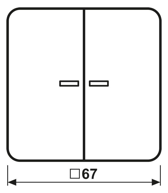 Jung BTCD17102WW JUNG HOME Taster 2fach Weiß (WW)