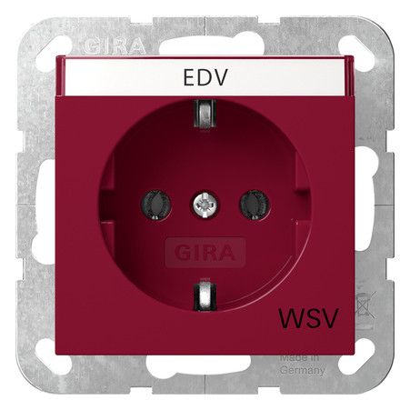 GIRA 4457108 SCHUKO-Steckdose BSF WSV System 55 Rot glänzend