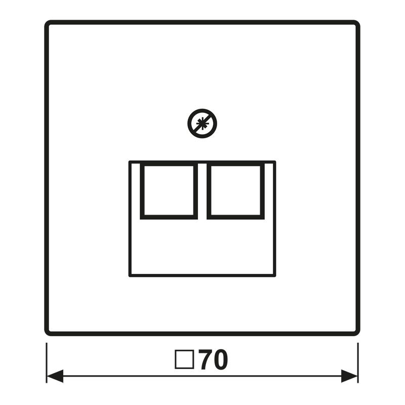 Jung LS969-2UASWM Abdeckung f.IAE/UAE-Anschlussdose