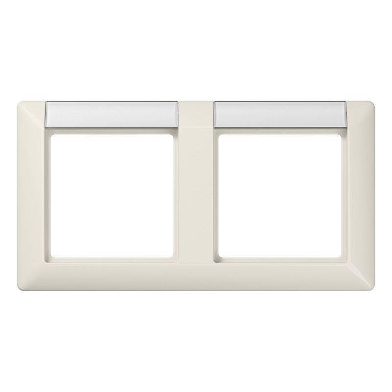 Jung AS5820NA Rahmen 2fach Schriftfeld waagerecht Serie AS weiß