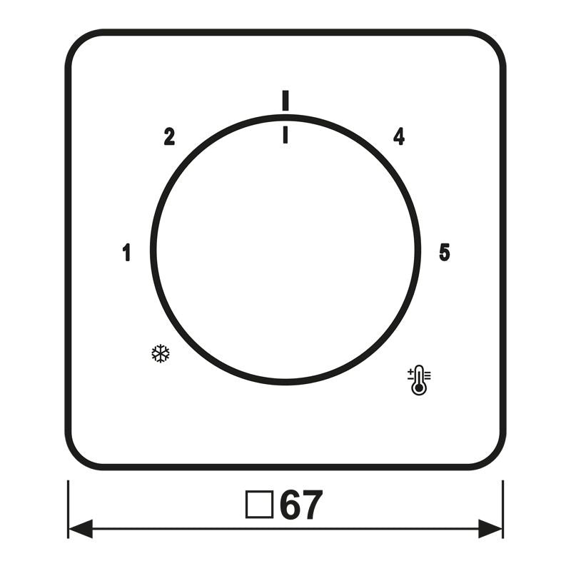 Jung CD1749BFWW Abdeckung f.Thermostat