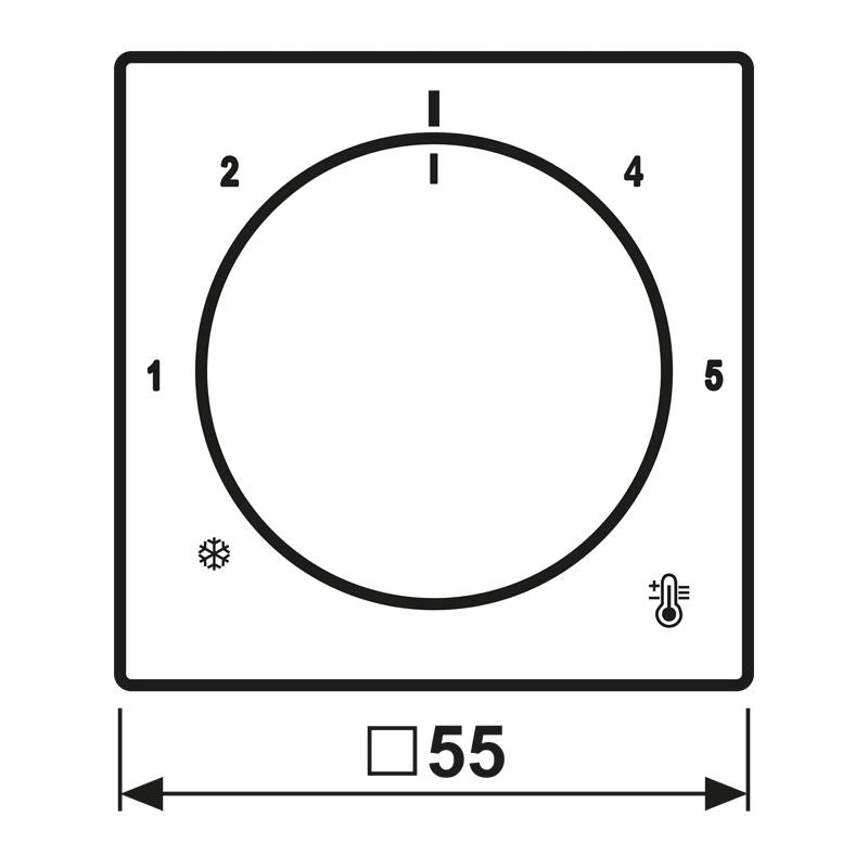 Jung A1749BFANM Abdeckung f.Thermostat