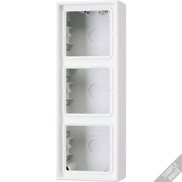 Jung LS583ASW Aufputz-Kappe 3fach m.Rahmen schwarz