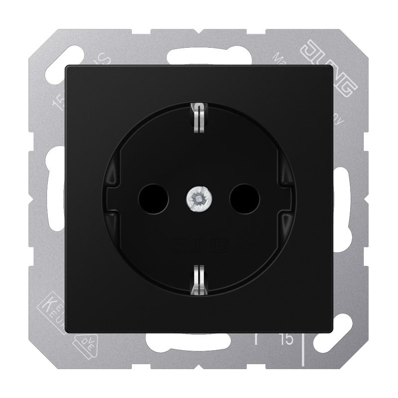 Jung A1520BFSWM SCHUKO® Steckdose graphitschwarz matt