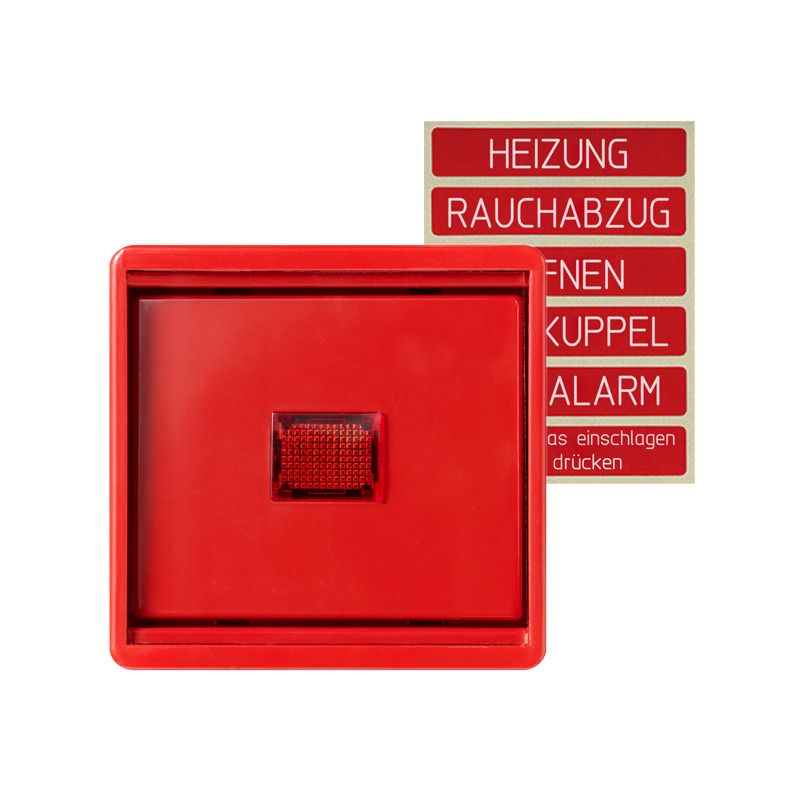 Jung 661WGLR Abdeckung m.Glasscheibe rote Wippe WG600