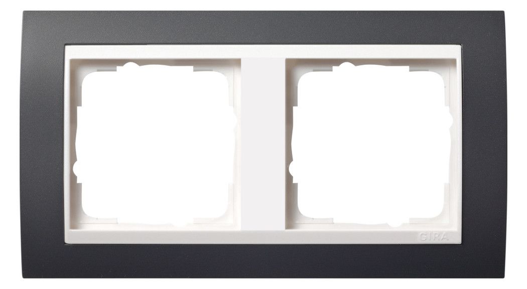 GIRA 0212328 Abdeckrahmen 2fach Zwischen rahmen RW gl. Event Anthrazit
