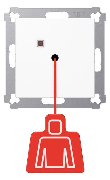 Jung NRSAS0834ZTWW Zugtaster o.Krallen o.Rahmen Serie A/AS alpinweiß
