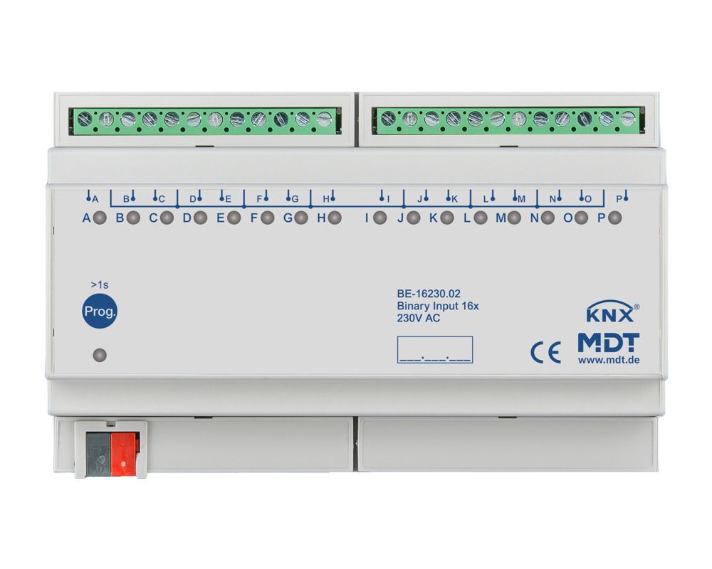 MDT BE-16230.02 Binäreingang 16fach 8TE REG 230VAC