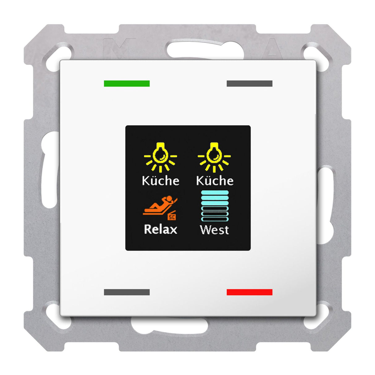 MDT BE-TAS5504.01 Taster Smart 55 4fach m.Farbdisplay Reinweiß glänzend