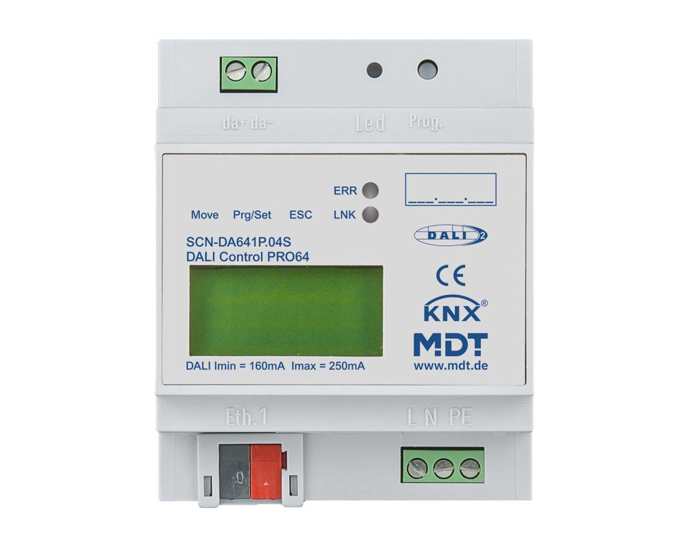 MDT SCN-DA641P.04S DALI Control IP Gateway PRO64 DALI-2 4TE REG