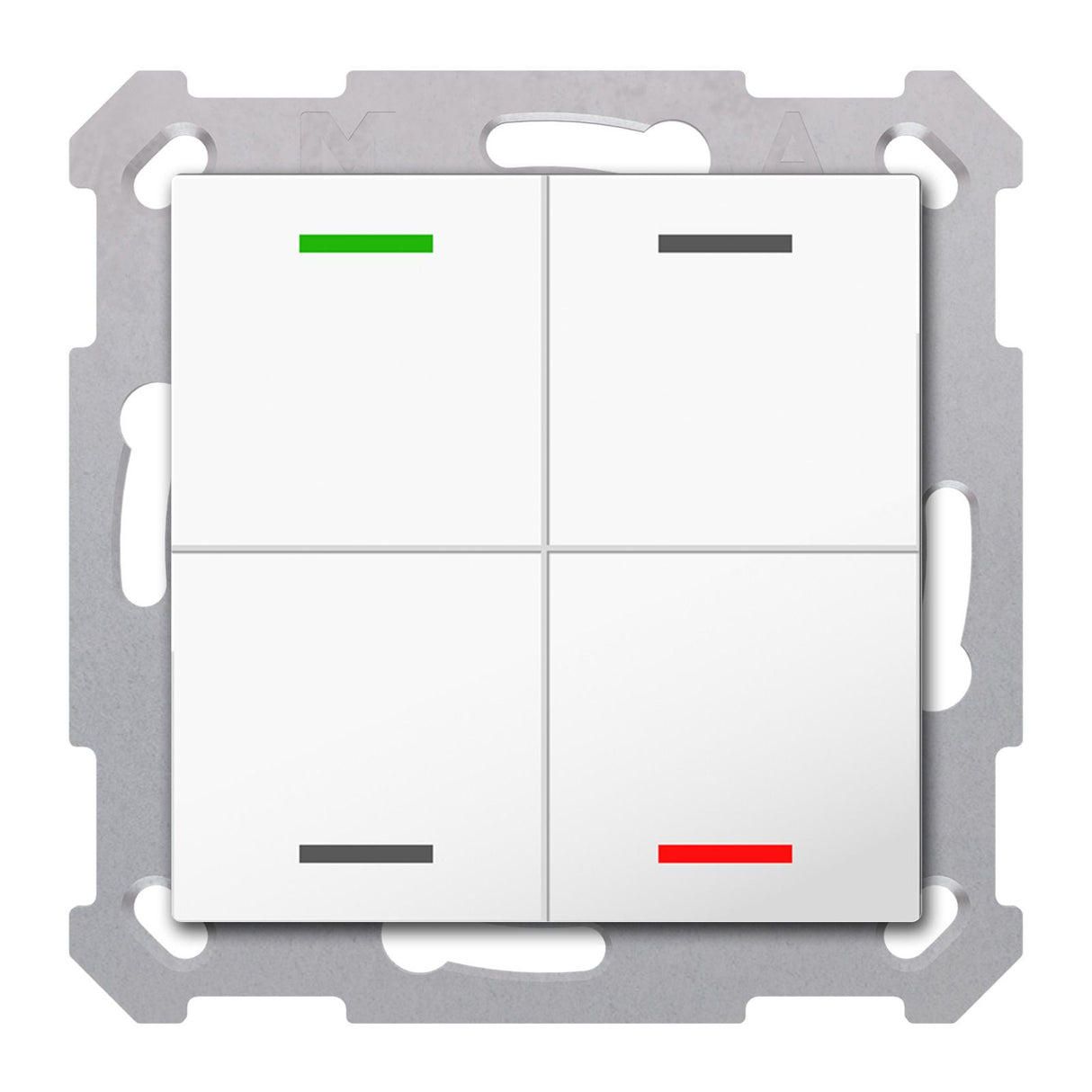 MDT BE-TAL55T4.01 Taster Light 55 4fach Reinweiß glänzend