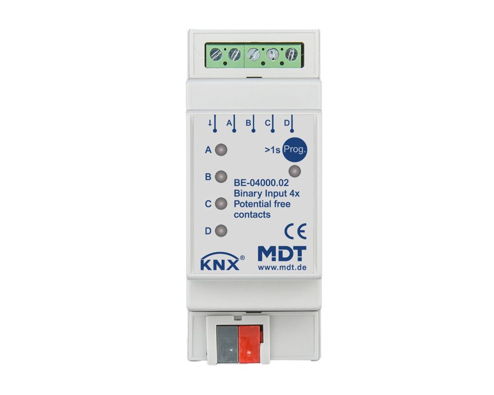 MDT BE-04000.02 Binäreingang 4fach 2TE REG potentialfrei