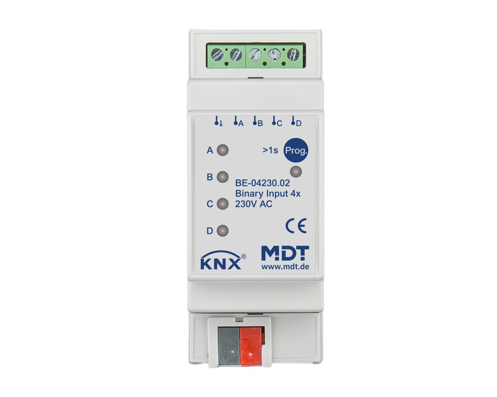 MDT BE-04230.02 Binäreingang 4fach 2TE REG 230VAC