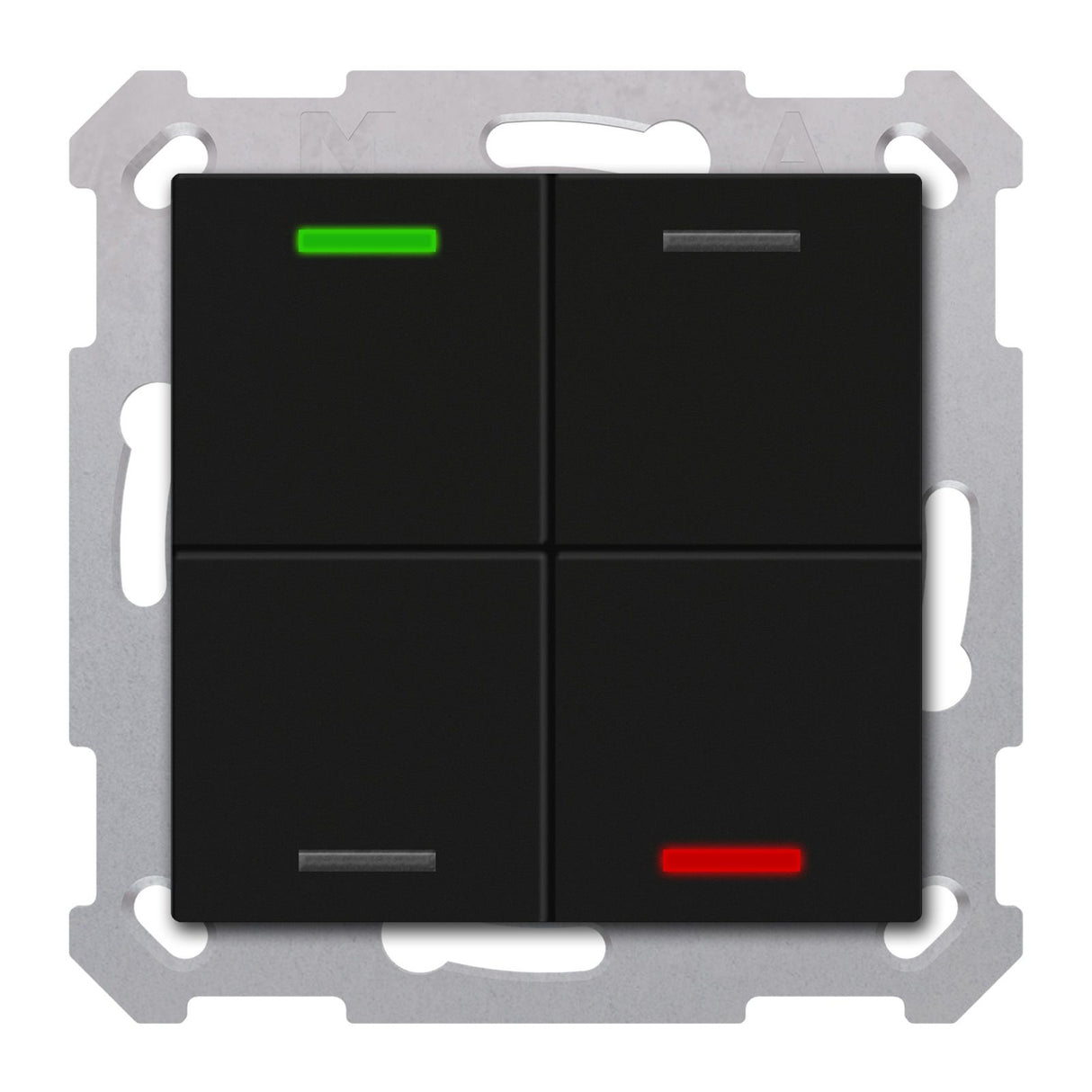 MDT BE-TAL55T406.01 Taster Light 55 4fach RGBW Temp. Schwarz matt Neutral