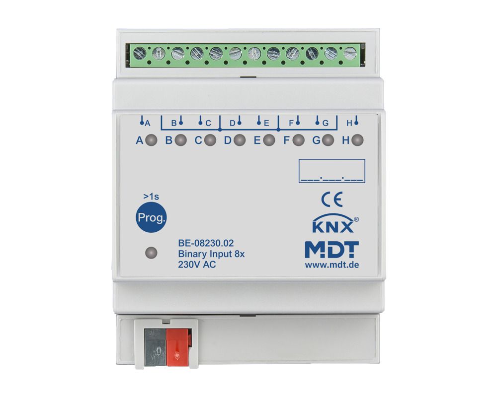 MDT BE-08230.02 Binäreingang 8fach 4TE REG 230VAC