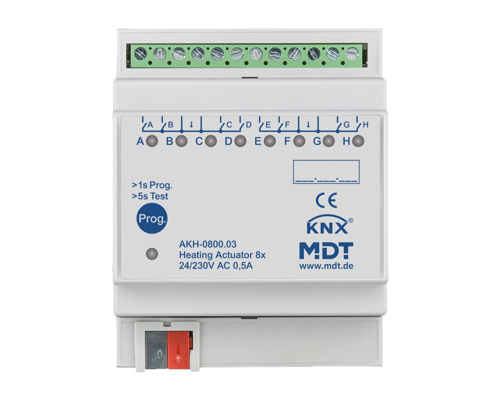MDT AKH-0800.03 Heizungsaktor 8fach 4TE REG 24-230VAC