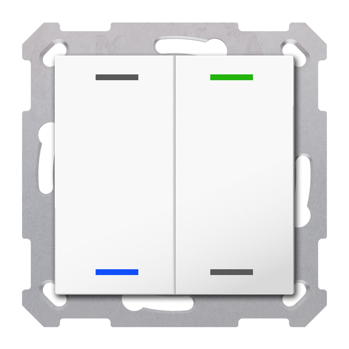 MDT BE-TAL55T2.01 Taster Light 55 2fach Reinweiß glänzend
