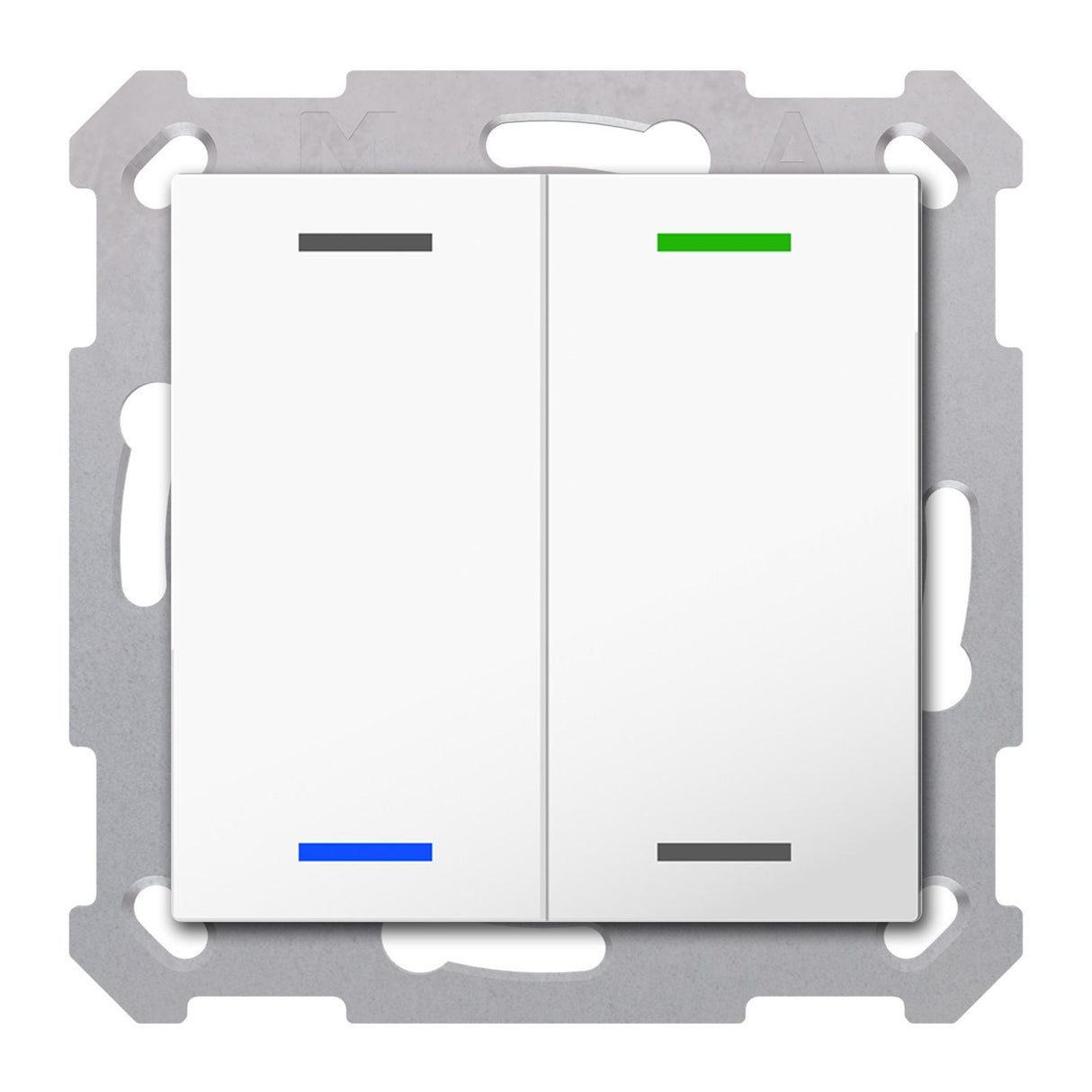 MDT BE-TAL5502.01 Taster Light 55 2fach Reinweiß glänzend