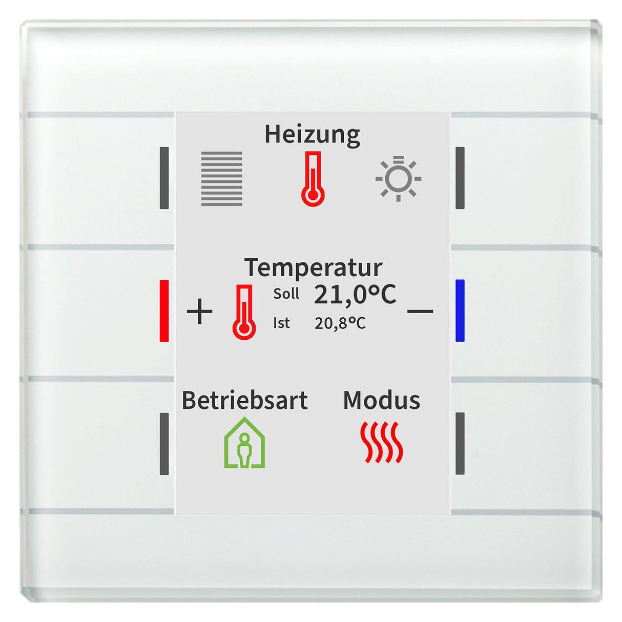 MDT BE-GT2TW.02 Glastaster II Smart m.Farbdisplay u.Temperatursensor Weiß