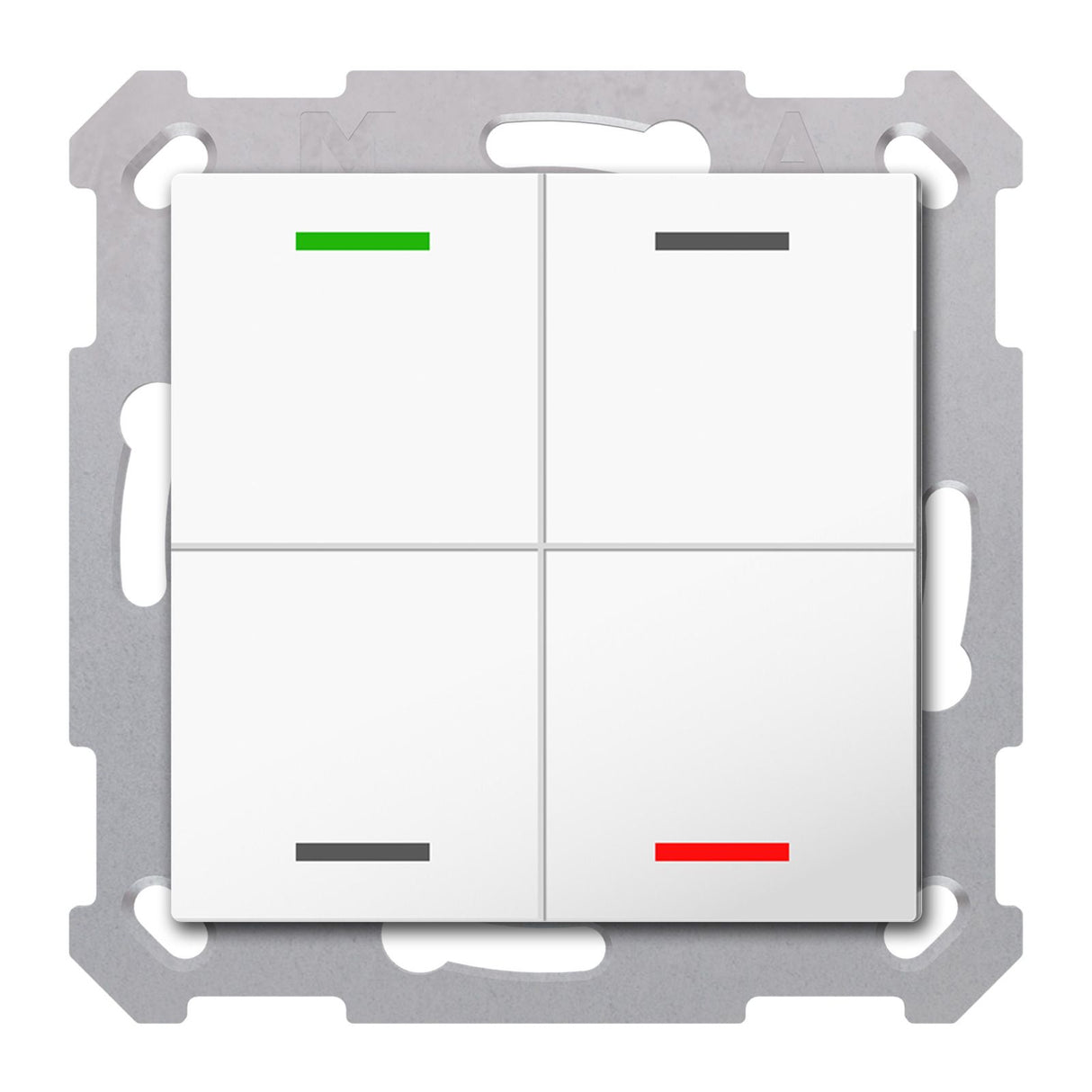 MDT BE-TAL5504.01 Taster Light 55 4fach RGBW Reinweiß glänzend Neutral