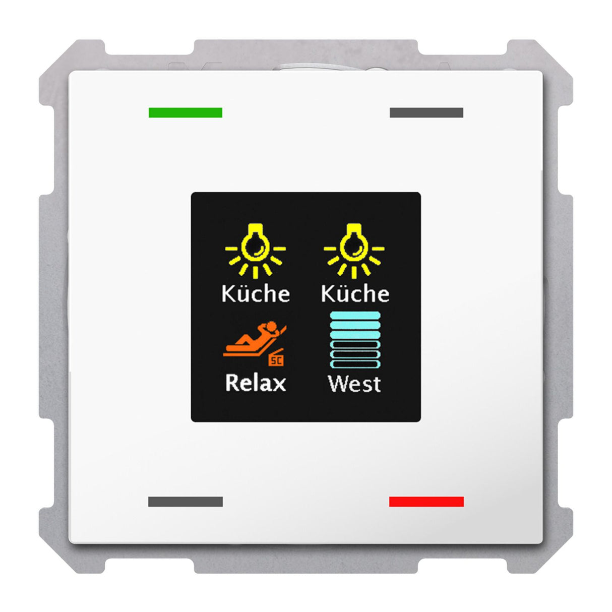 MDT BE-TAS6304.01 Taster Smart 63 4fach m.Farbdisplay Studioweiß glänzend