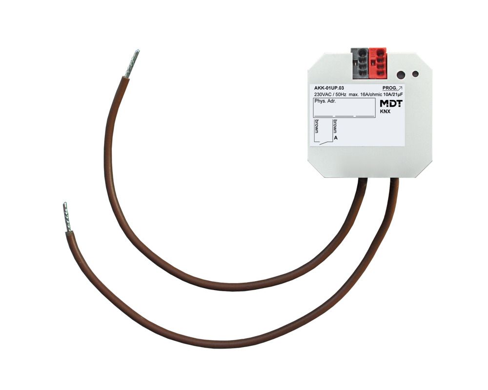 MDT AKK-01UP.03 Schaltaktor 1fach UP 16A 230VAC Kompakt 70µF 10EVG