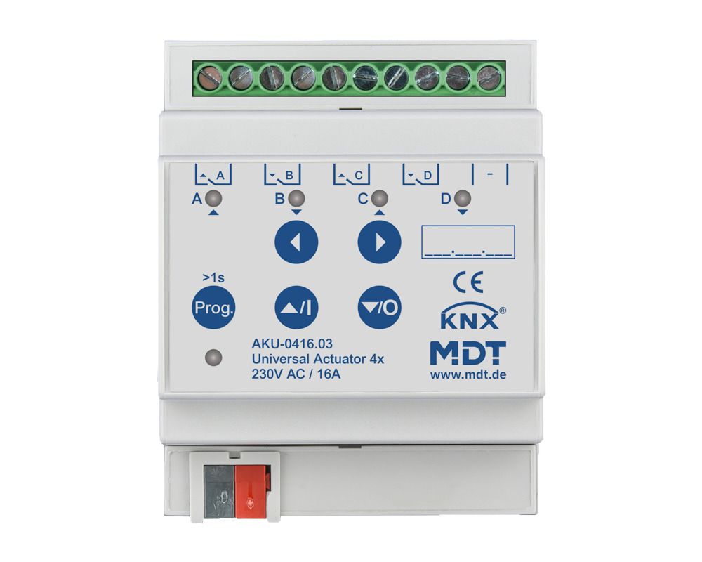 MDT AKU-0416.03 Universalaktor 4fach 4TE REG 16A 230VAC 100µF 15EVG