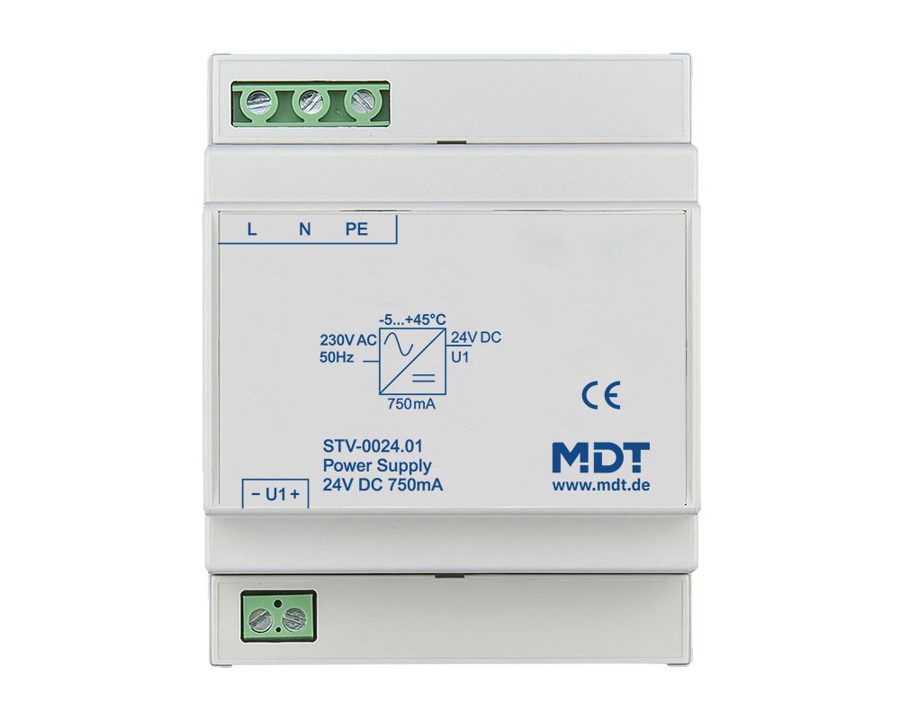 MDT STV-0024.01 Spannungsversorgung 4TE REG 750mA 24VDC SELV