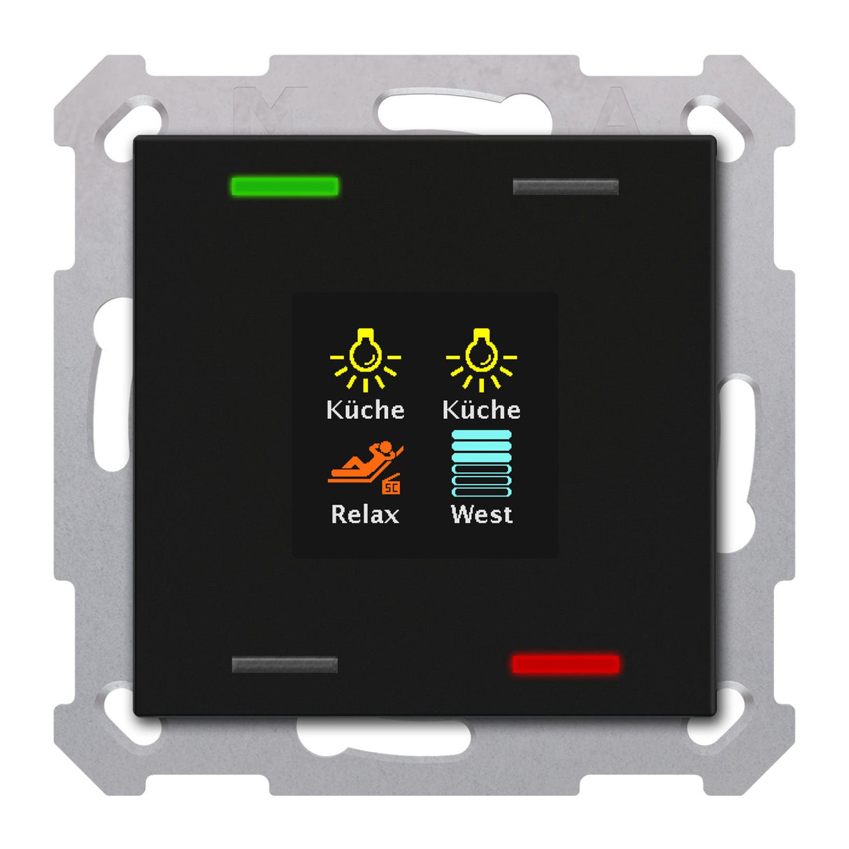 MDT BE-TAS550406.01 Taster Smart 55 4fach m.Farbdisplay Schwarz matt